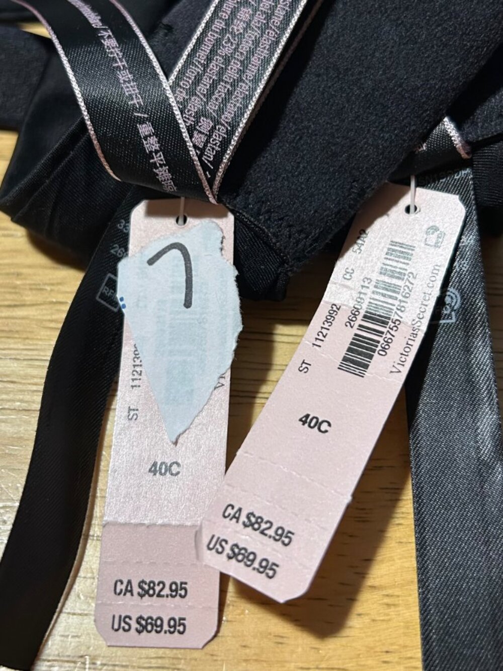 NWT Victoria's Secret Black Lot-2 Bedazzled Very Sexy Underwire Push-Up Bras 40C - Picture 7 of 8